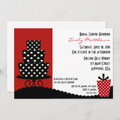 Invitation rouge et noire classique (Devant / Derrière)