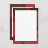 Invitation rouge et noire de blanc de frontière de (Devant / Derrière)