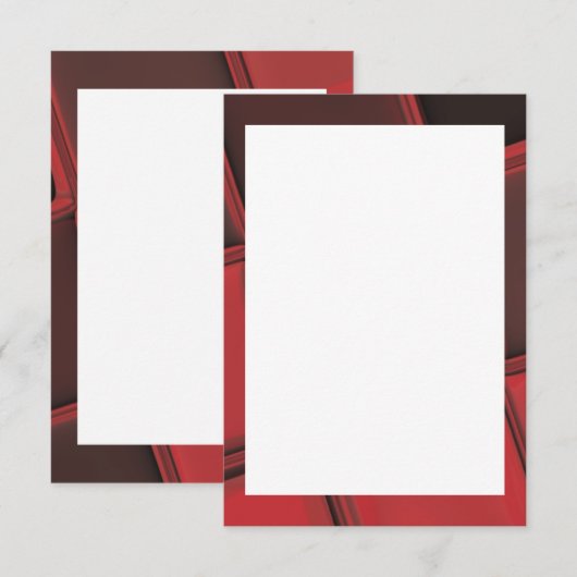 Invitation rouge et noire de blanc de frontière de (Devant / Derrière)