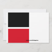 Invitation rouge et noire d'obtention du diplôme (Dos)