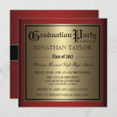 Invitation Rouge et obtention du diplôme d'or (Devant / Derrière)