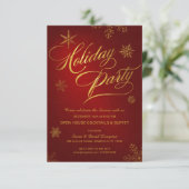 Invitation Rouge et or de partie de Chambre ouverte de (Debout devant)