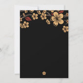 Invitation Rouge et or Sakura Cherry Blossom Mariage (Dos)