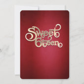 Invitation Rouge fantaisie élégante String lumières or brilla (Dos)