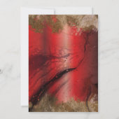 Invitation Rouge Fantaisie Or Luxe Marbre Peinture Luxe Douce (Dos)