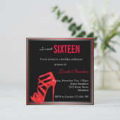 Invitation rouge fascinant de sweet sixteen de (Debout devant)