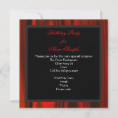 Invitation Rouge flamboyant talons hauts Anniversaire Fille F (Dos)