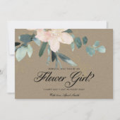 INVITATION ROUGE FLORAL RUSTIQUE A L'AQUARELLE SOIS MA DEMOIS (Devant)