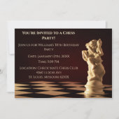 Invitation Rouge foncé 30e anniversaire jeu d'échecs Chevalie (Devant)