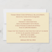 Invitation Rouge foncé 30e anniversaire jeu d'échecs Rook (Dos)