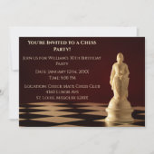 Invitation Rouge foncé 30e jeu d'échecs de fête d'anniversair (Devant)