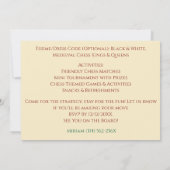 Invitation Rouge foncé 30e jeu d'échecs de fête d'anniversair (Dos)