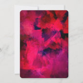 Invitation Rouge foncé et violet Abstrait Anniversaire (Dos)