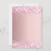 Invitation Rouge fuchsia pailleté pour la remise de diplômes  (Dos)