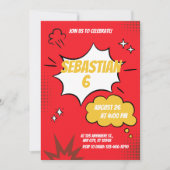 Invitation Rouge Funny Comic Style de livre (Devant)