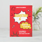 Invitation Rouge Funny Comic Style de livre (Debout devant)