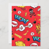 Invitation Rouge Funny Comic Style de livre (Dos)