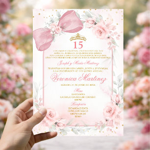 Invitation Rouge Gauche Rose Espagnol Coquette Princesse 15 A