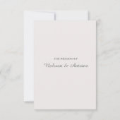 Invitation Rouge géométrique élégant moderne mariage RSVP (Dos)