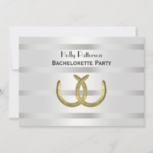 Invitation Rouge Golden Horseshoe Argent Wht H Bachelorette