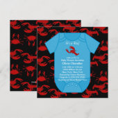Invitation Rouge homard écrevisse Baby Boy Shower Invita (Devant / Derrière)