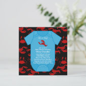 Invitation Rouge homard écrevisse Baby Boy Shower Invita (Debout devant)