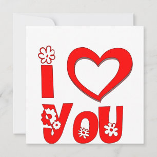 Invitation Rouge Je T'Aime