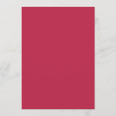 Invitation Rouge moderne Magenta simple (Dos)
