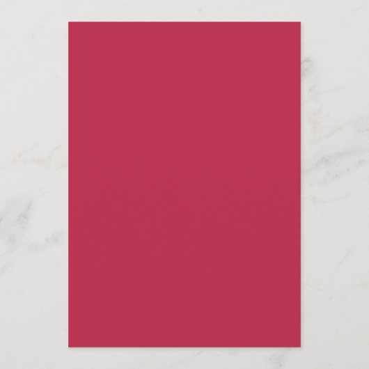 Invitation Rouge moderne Magenta simple (Dos)