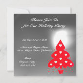 Invitation ROUGE NOËL TREE FÊTE DE VACANCES, Émeraude (Dos)