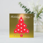 Invitation ROUGE NOËL TREE FÊTE DE VACANCES, Émeraude (Debout devant)