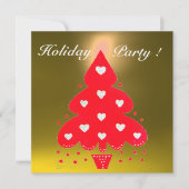 Invitation ROUGE NOËL TREE FÊTE DE VACANCES, Émeraude (Devant)