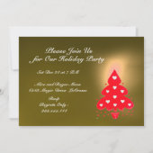 INVITATION ROUGE NOËL TREE FÊTE DE VACANCES JAUNE (Dos)