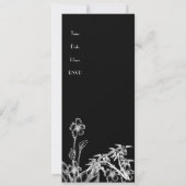 Invitation Rouge Noir Blanc Asiatique Bambou (Dos)