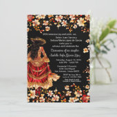 Invitation Rouge Noir Charra Quinceañera (Debout devant)