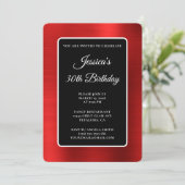 Invitation Rouge noir et blanc 30e anniversaire (Debout devant)