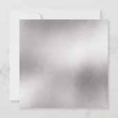 Invitation Rouge noir rose floral argent chic n'importe quel  (Dos)