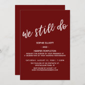 Invitation Rouge Nous faisons toujours de l'écriture manuscri (Devant / Derrière)