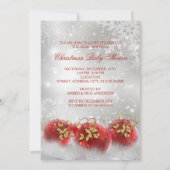 Invitation Rouge or blanc Baby shower de Noël garçon ethnique (Dos)