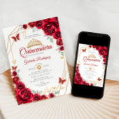Invitation Rouge or Floral Chic Quinceanera