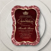 Invitation Rouge or Quinceañera