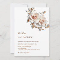 Rouge Or Rose 3D Fleurs Simple