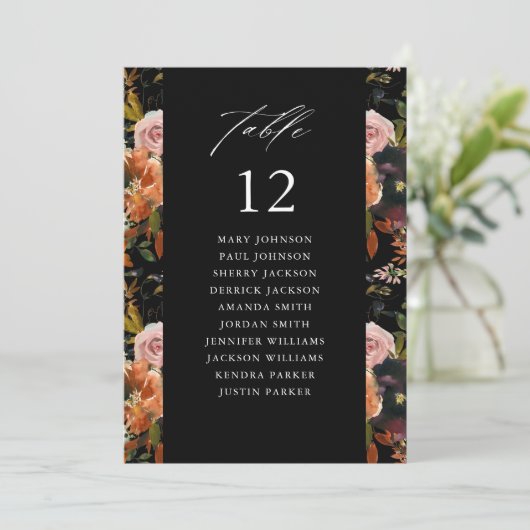 Invitation Rouge Or, Violet B2 Tableau Numéro de siège Tablea (Debout devant)