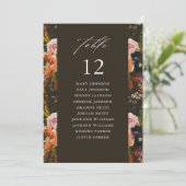 Invitation Rouge Or, Violet Br2 Tableau Numéro de siège Table (Debout devant)