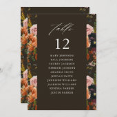 Invitation Rouge Or, Violet Br2 Tableau Numéro de siège Table (Devant / Derrière)