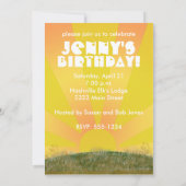 Invitation rouge ou verte de partie de tracteur : (Dos)