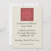 Invitation Rouge Paisley Damask Designer Floral Classic (Dos)