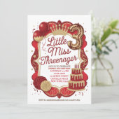 Invitation Rouge Petite Mademoiselle Threenager (Debout devant)