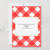 Invitation Rouge Plaid I Do BBQ Sunflower Fête des mariées (Dos)