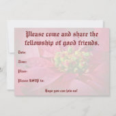 Invitation Rouge Poinsettia - Noël (Dos)